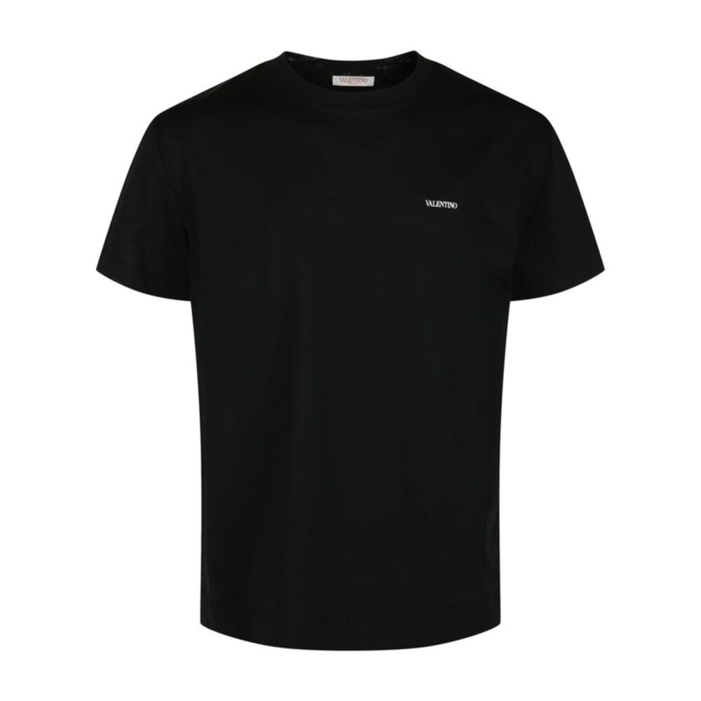 Valentino Loose-Fit Cotton Jersey T-Shirt Black Mens